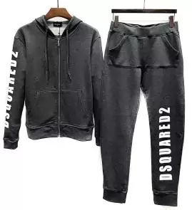 survetement sport dsquared jogging veste pantalon side logo gray